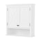 Alaterre Furniture Coventry 27"W x 29"H Wall Mounted Bath Storage Cabinet with Two Doors and Open Shelf ANCT75WH - alternate 9